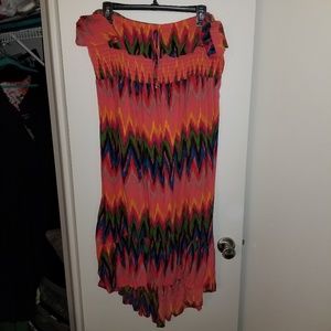 Chevron HIgh Low Dress